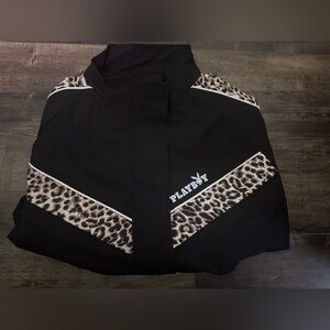 PLAYBOY Black Jacket with Animal Print Details